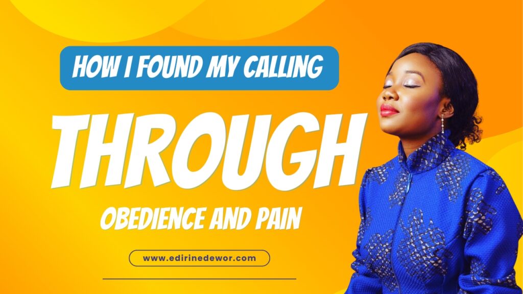 A blog post of a thoughtleader telling the story of how she found her calling after going through pain.